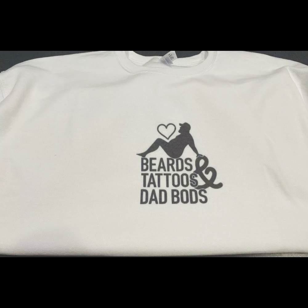 Beards, Tattoos & Dad Bods Sweatshirt Jerzees